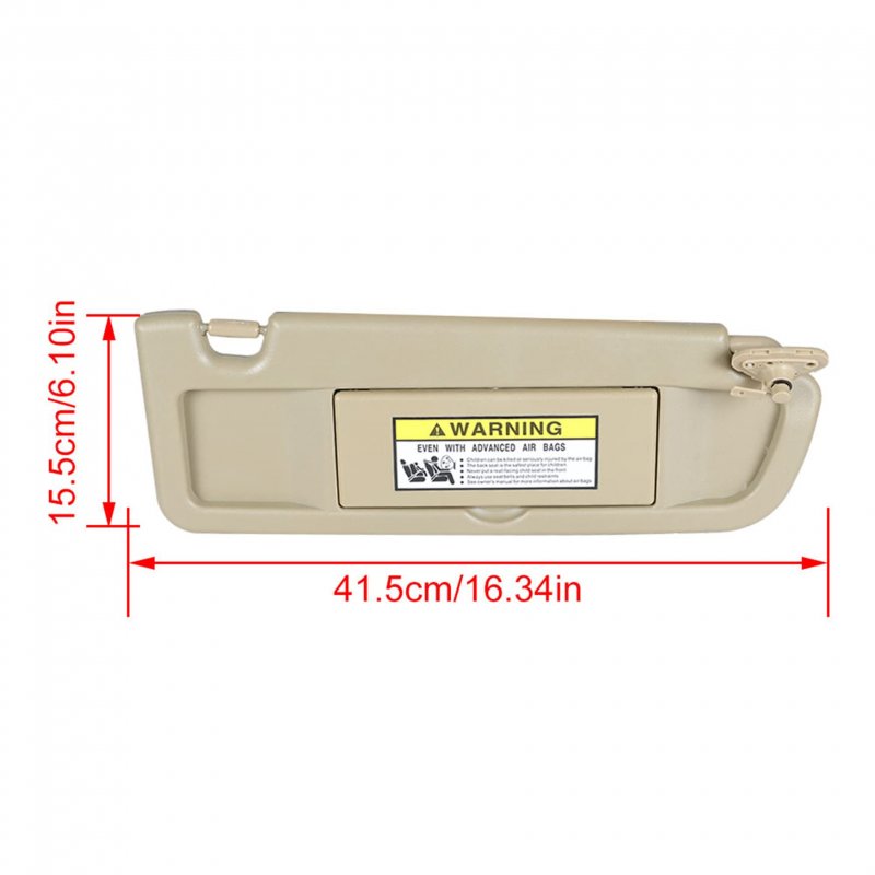 Right Passenger Side Sun Visor Beige Replacement For 2006-2008 Civic 83230-sna-a01zb