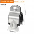 Uxcell Rubber Cushion Strut Clamp 5pcs 1-1 16 Cushioned Rigid Steel Pipe For Mounting Pex Tubing To Channels