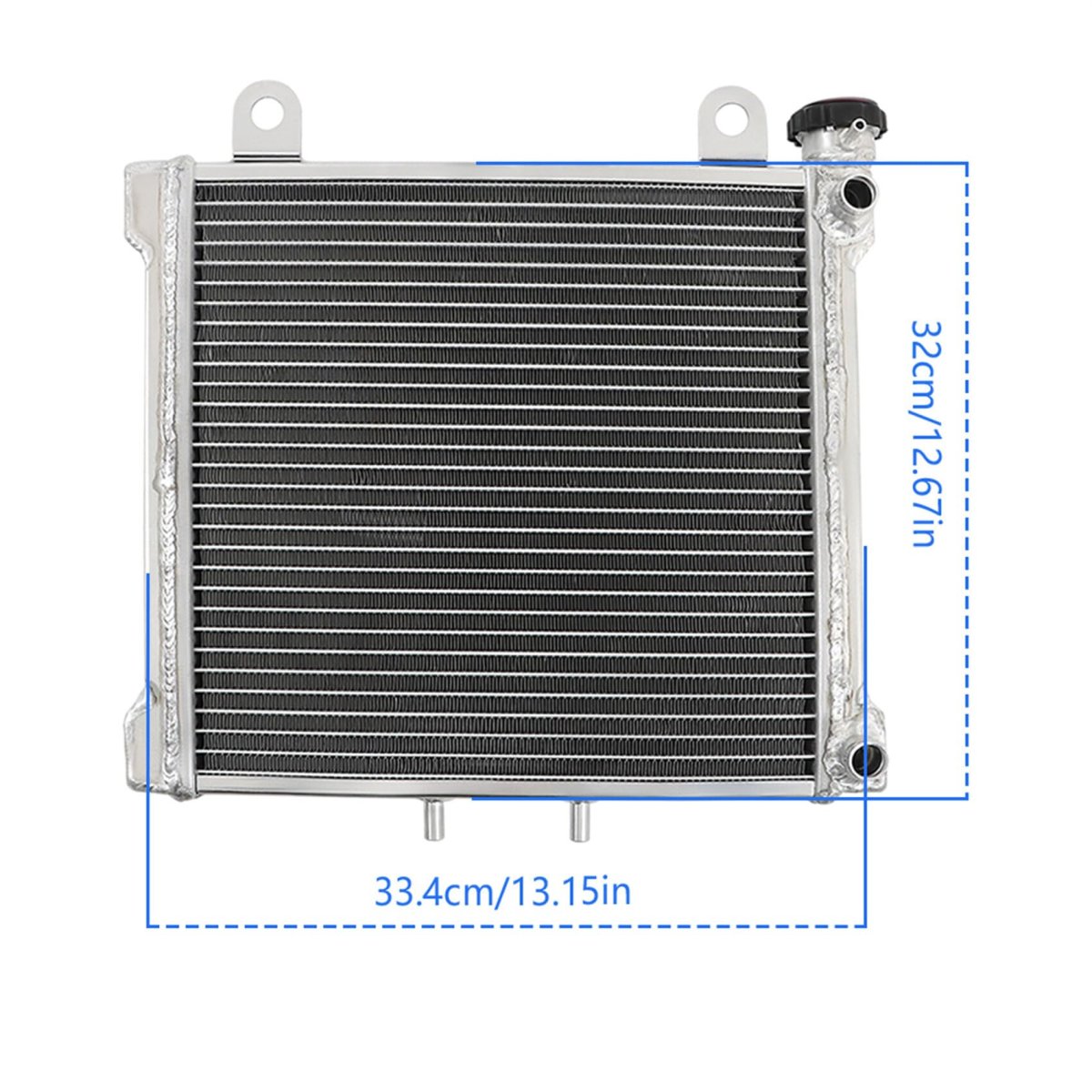 Cooling Radiator With Cap Replacement For Can Am Bombardier Ds650 2005 2007 Part Number 709200145 2 Row Silver