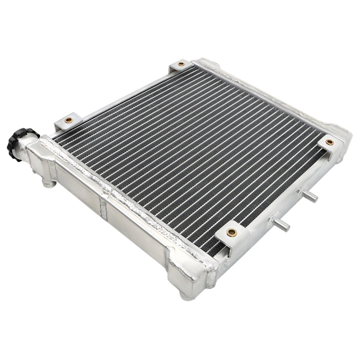 Cooling Radiator With Cap Replacement For Can Am Bombardier Ds650 2005 2007 Part Number 709200145 2 Row Silver