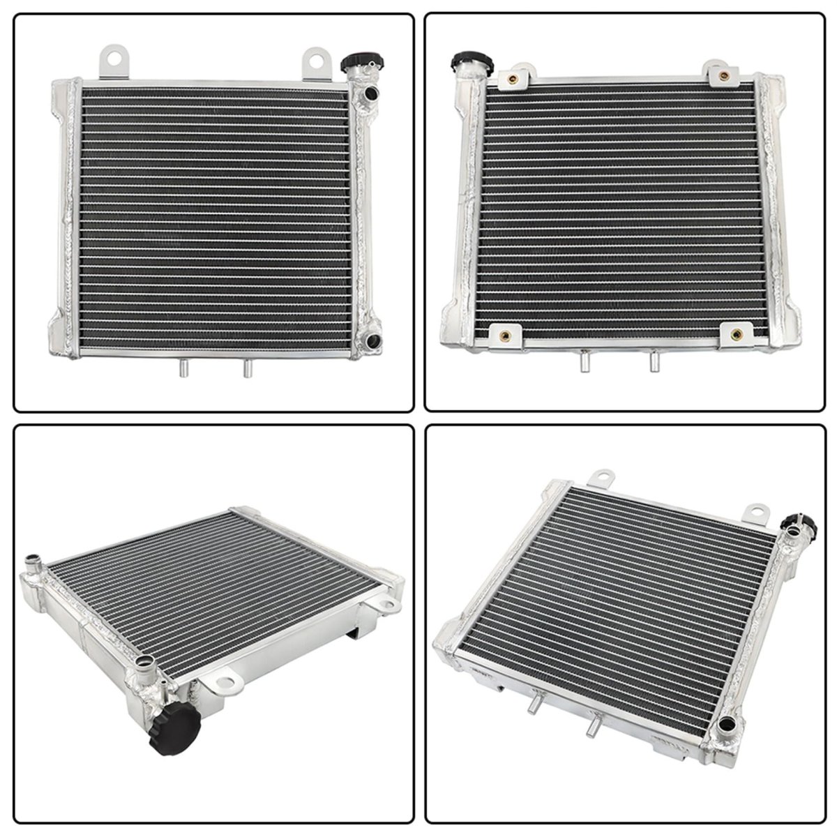 Cooling Radiator With Cap Replacement For Can Am Bombardier Ds650 2005 2007 Part Number 709200145 2 Row Silver