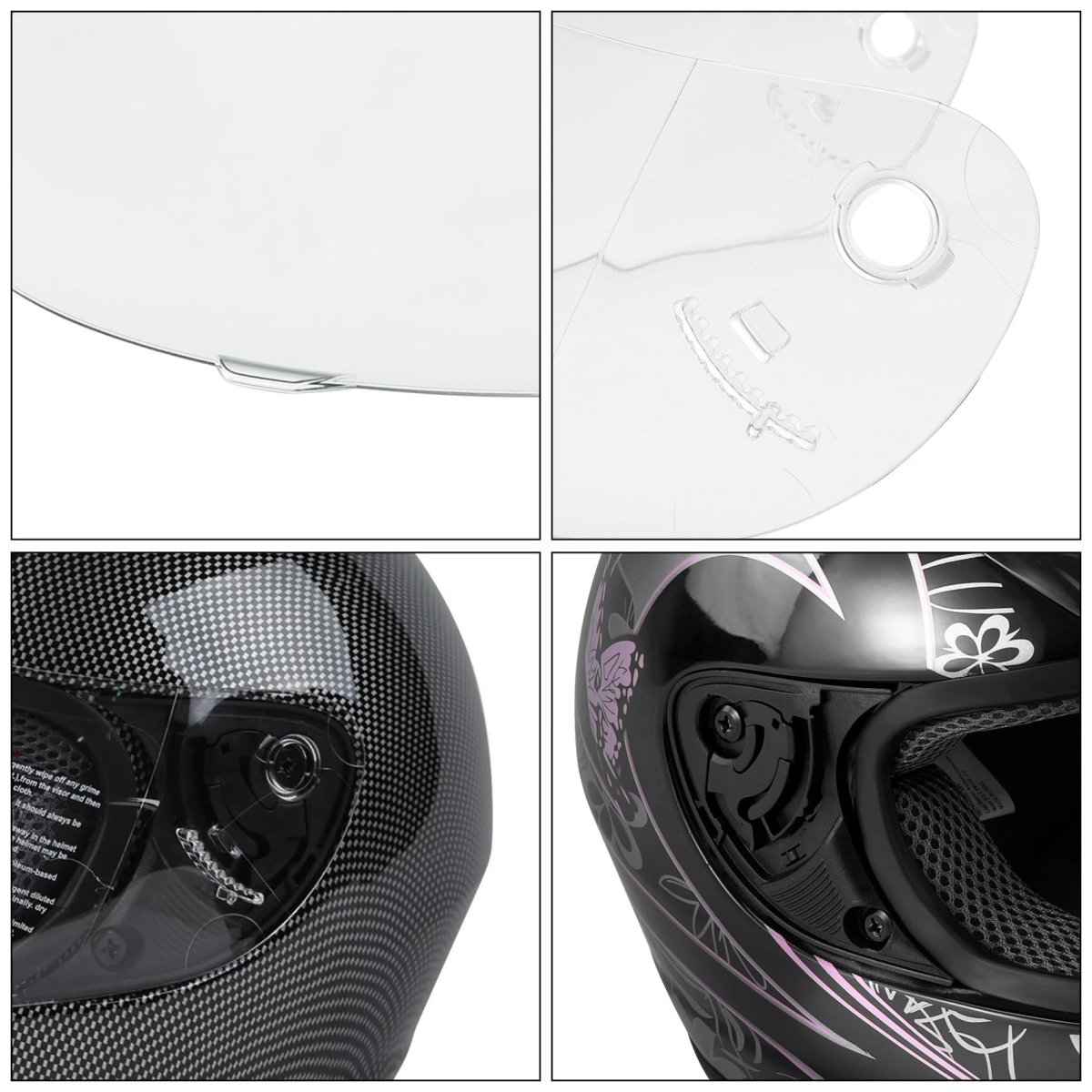 Tcmt Clear Motorcycle Scooter Replacement Flip Up Full Open Face Helmet Visor Shield For Dot Adult Street Bike Atv Anti-fog