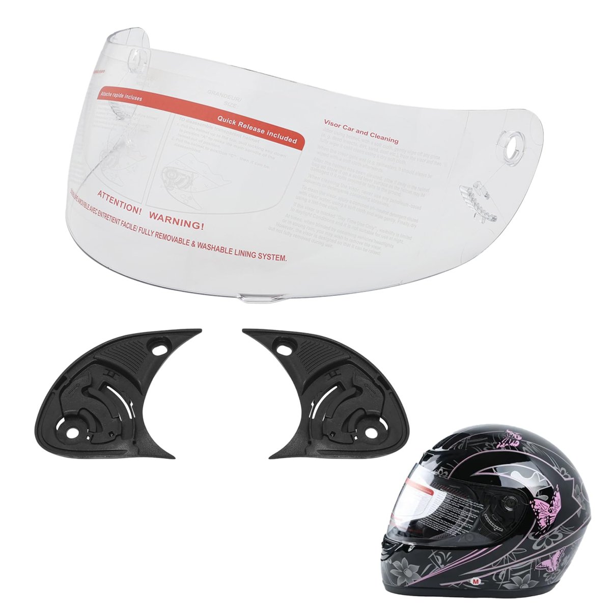 Tcmt Clear Motorcycle Scooter Replacement Flip Up Full Open Face Helmet Visor Shield For Dot Adult Street Bike Atv Anti-fog