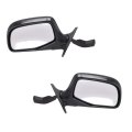 Door Mirrors Pair For Ford F-53 Motorhome Chassis 1992 To 1997 Driver And Passenger Side Chrome Manual Adjust Folding Non 