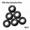 Autobahn88 Motorcycle Sprocket Nut Dress-up Kit Compatible With Yamaha Fzr600r 1994-1996 Black Set Of 6