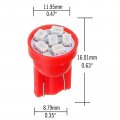 Ocpty Instrument Panel Lights 168 184 192 193 259 280 285 447 464 501 T10-6-3020-smd-red 100pcs
