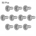 Uxcell M4x10mm Flat Head Machine Screws Phillips Cross Screw 304 Stainless Steel Fasteners Bolts 50pcs