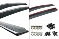 Fits For 2008-2012 8th Accord 4 Door Clip On Chrome Trim Window Visor Rain Guard Deflector