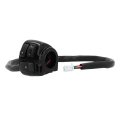 Universal Handlebar Switch With Headlight And Turn Signal Control Horn Button For 1in Handlebars Black