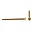 Prime-line Machine Screw Round Head Slotted Phillips Combo 8-32 X 2 In Solid Brass Pack Of 100