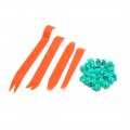 25pcs 9mm Plastic Rivets Bumper Fender Clips Trim Panel Fasteners Automotive Expansion Screws W Remover Removal Tools 