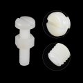 Uxcell 20 Pairs Nylon Screw Nut Assortment M5x20mm Slotted Pan Head Screws M5 Hex Nuts For Machinery Electronics White