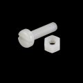 Uxcell 20 Pairs Nylon Screw Nut Assortment M5x20mm Slotted Pan Head Screws M5 Hex Nuts For Machinery Electronics White