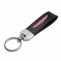 Ipick Image Made For Jeep Trailhawk Real Black Carbon Fiber Loop Strap Key Chain With Red Stitching