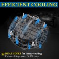 Bunker Indust 5 Inch Flood Led Light Pods Pair Flush Mount Round Work 4800lm Bar Backup Driving Lights Waterproof For Truck