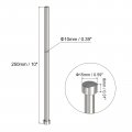 Uxcell Straight Ejector Pins 10mm 25 64 Dia 65mn Steel Round Tip Punch 250mm 10 Long For Mechanical Maintenance 2pcs