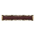 Vicenza Designs K1118 Liscio Insert Pull With Brown Leather Strap Antique Brass 