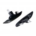 Astra Depot Front Glossy Black Wide Kidney Center Grille T10 Side Marker Lights Compatible With 2004-2010 E60 E61 5 Series
