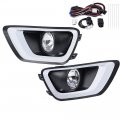 Fog Lights Kit For 2015 To 2019 Chevrolet Colorado Clear Lens Halogen Lamps With Wiring Harness Switch And Bezels Front