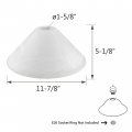 Aspen Creative 25302-64-1 Alabaster Glass Shade For Medium Base Socket Torchiere Lamp Swag Pendant Island Fixture 11-7 8