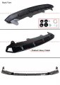 Acr Style Jdm Painted Two-toned Gloss Black Modern Steel Metallic Front Bumper Lip Splitter Kit Compatible For 2018-2020 Honda
