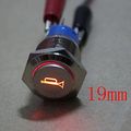 E Supporta 12v Car Auto Red Led Light Momentary Speaker Horn Push Button Metal Toggle Switch 19mm 