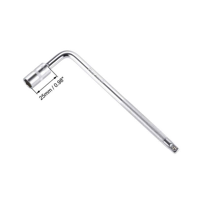 Socket Accessory Set Of 2 Pcs 9mm 6-point Shallow 6 L-shape Extension Handle With 1 4 Drive