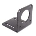 57mm Nema23 Stepper Motor Mounting Bracket Black Alloy Steel L Shape Fixed Seat Powder Coated Holder For Dc Geared Motors 90 