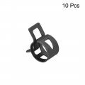 Uxcell Steel Band Clamp 15mm Inner Dia Fit 15 5-16 2mm Od Hose Spring Type Action Fuel Line Silicone Tube Clip Black 10pcs