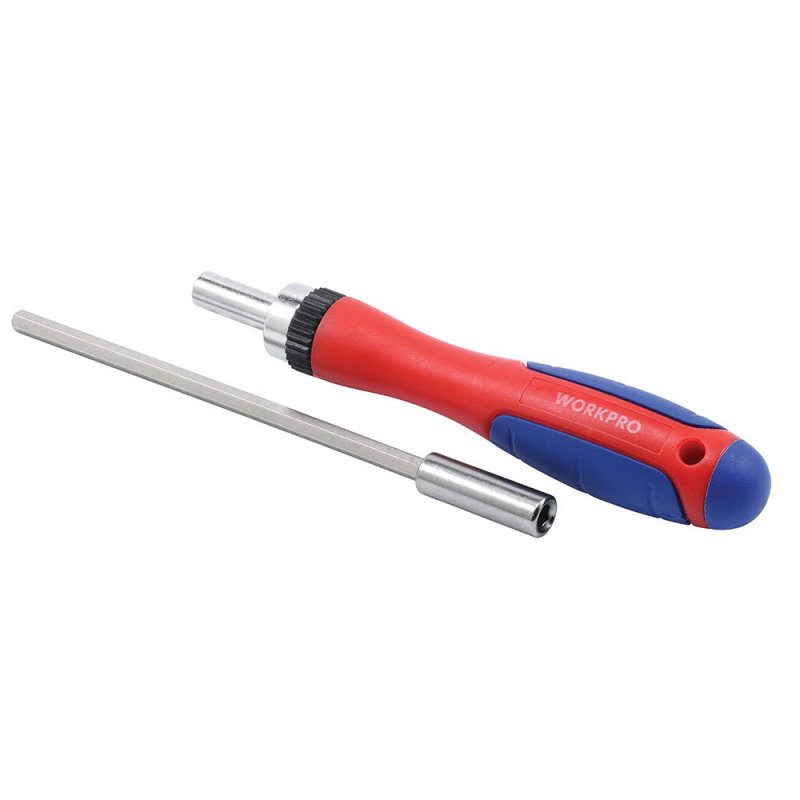 Workpro W021181 18 Piece Ratcheting Screwdriver Set W Extension Bar Chrome Single Pack