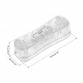Uxcell Inline Cord Switch Ac 250v 2a Spst Feed-through Rocker For Bedroom Table Lamp Desk Light Clear Pack Of 10