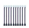 Welsun 10mm 4pin Female Connector Cable For Rgb Led Strip Free Solder 10 Pcs