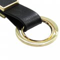 Ipick Image Ford F-150 2015 Up Round Hook Leather Strip Double Ring Golden Metal Key Chain