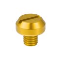 Universal M8 Motorcycle Mirror Hole Plugs Screws Rearview Mirrors Caps Lock Offs Cover Negative Gold Tone 