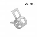Uxcell Spring Band Type Clamp 8mm Inner Dia Fit 8 5-9 2mm Od Hose Fuel Line Silicone Tube Clips Silver Manganese Steel 20pcs