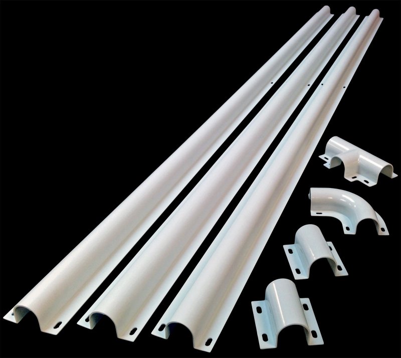 1 Plastic Flanged Wire Guard Kit White