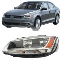 Driver Side Headlight Assembly Replacement For Jetta 2011-2018 Headlights Black Trim Vw2502146 