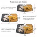Car Windshield Sun Shade Artistic White And Yellow Flowersshades Sun Visor Protector Foldable Blocks Uv Rays