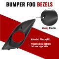 Fog Light Bezel Pair For 2013-2017 Hyundai Veloster Turbo Front Bumper Lamp Trim Cover Matte Black Replacement Hy1038140