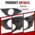 Fog Light Bezel Pair For 2013-2017 Hyundai Veloster Turbo Front Bumper Lamp Trim Cover Matte Black Replacement Hy1038140