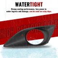 Fog Light Bezel Pair For 2013-2017 Hyundai Veloster Turbo Front Bumper Lamp Trim Cover Matte Black Replacement Hy1038140