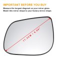 Car Rearview Left Driver Side Mirror Glass Replacement W Backing Plate Convex Non-heated White For Kia Picanto 2012-2020