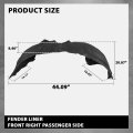 Front Right Fender Liner Inner For Ford Escape Se Sport Hybrid 2020 2020-2021 Passenger Side Lj6z16103f Fo1249205