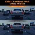 Xridonsen 35 Inch Traffic Advisor Light Bar 48 Led Strobe Lights Blue Emergency Safety Flashing Warning Front Rear Window W