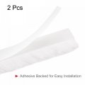 Uxcell Weather Stripping Brush 33ft L X 0 35 W 6 H Self-adhesive Seal Weatherstrip Sweep White For Door Window 2pcs Total 66ft