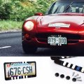 2 Pcs Blue Lives Matter License Plate Frame Usa Flag Aluminum Omposite Tie Themed Shield Support Law Enforcement Auto Car Truck
