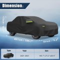 Uxcell Truck Car Cover For Hyundai Santa Cruz 2021-2023 Outdoor Waterproof Sun Rain Dust Wind Snow Protection Black