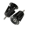 Wake Bar End Plugs Handlebar Caps Bike For Most Bicycle Mountain Road Mtb Bmx 2 Counts Rubber Sponge Aluminum Black 