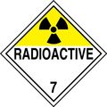 Accuform Signs Mpl701vs1 Adhesive Vinyl Hazard Class Dot Placard Legend Radioactive 7 With Graphic 10-3 4 Width X Length Black 