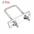 Uxcell Square U-bolts 2pcs 1 57 40mm Inner Width 80mm Length M6 304 Stainless Steel U Bolt With Nuts Frame For Boat Trailer